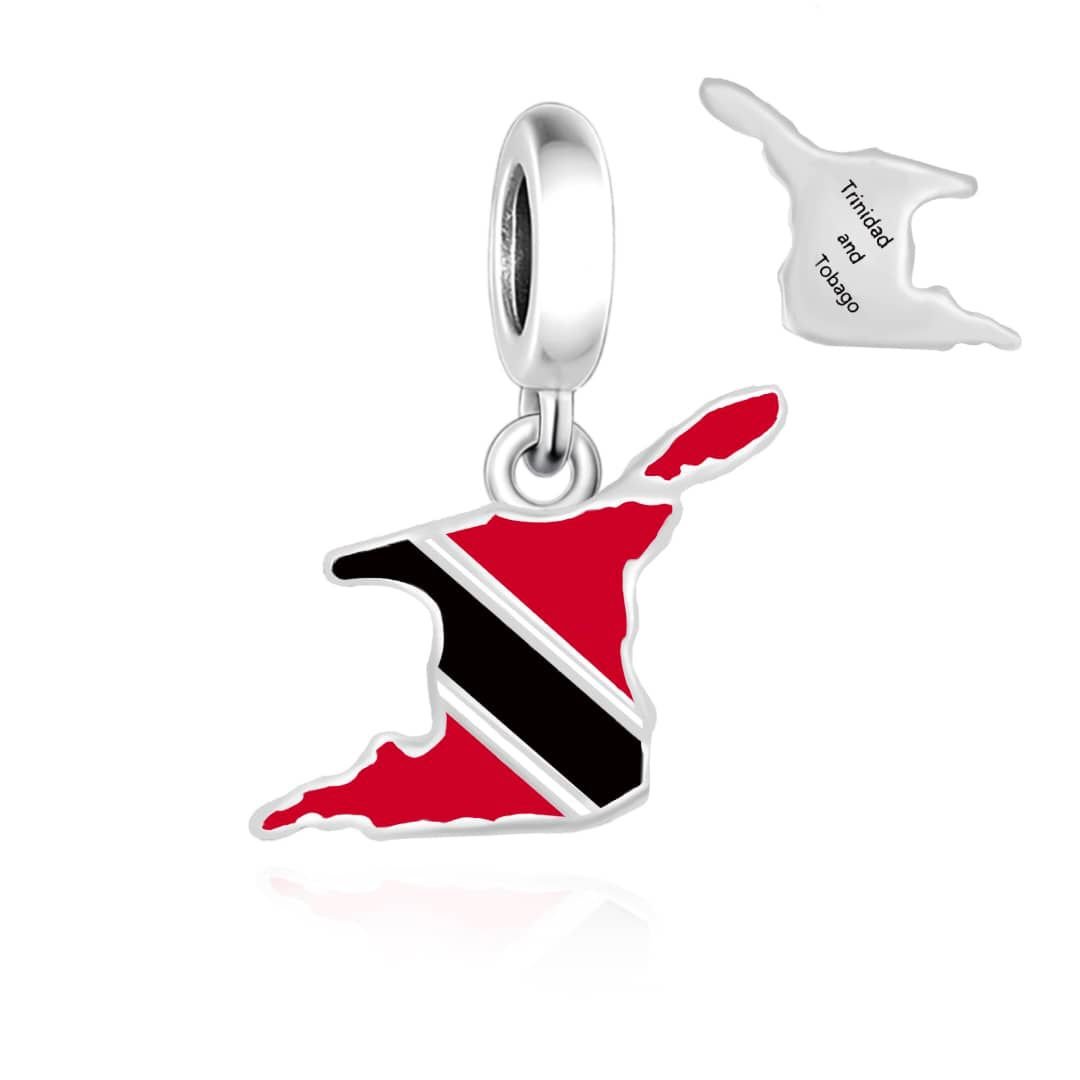 Trinidad and Tobago Map Dangle Charm