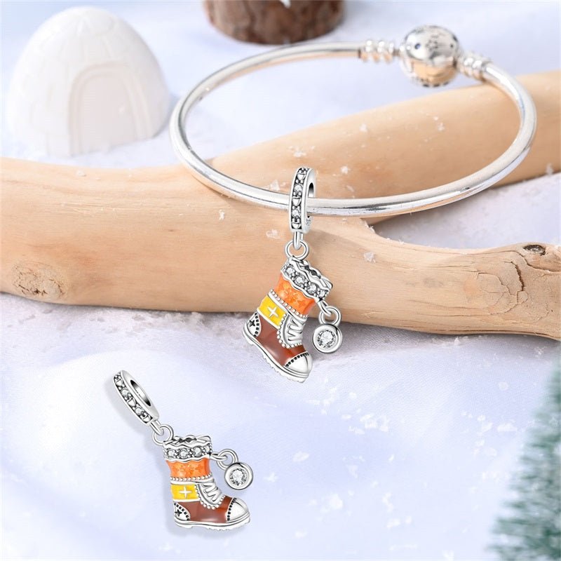 Winter Boot with Crystal Dangle Charm