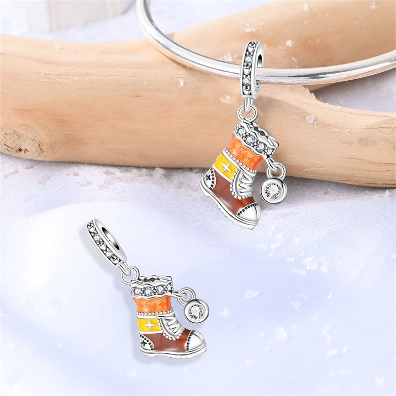 Winter Boot with Crystal Dangle Charm
