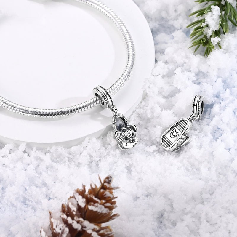 Yorkshire Terrier in Slipper Dangle Charm